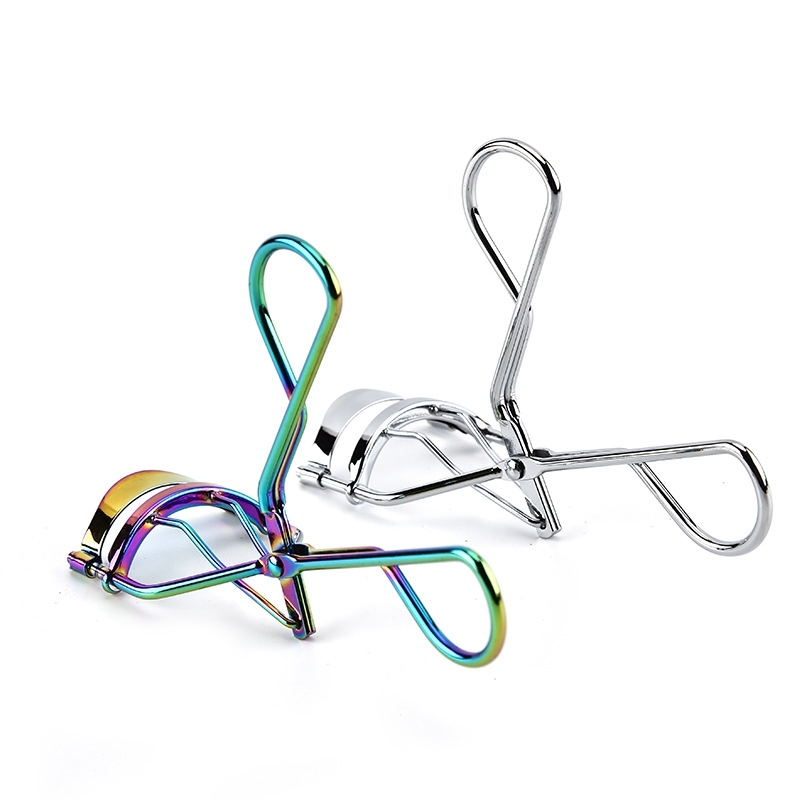 Stainless Steel Gradient Eyelash Curler Local Eye lash Curler Heart Colorful Eyelash Clip Makeup Tools Beauty Tool