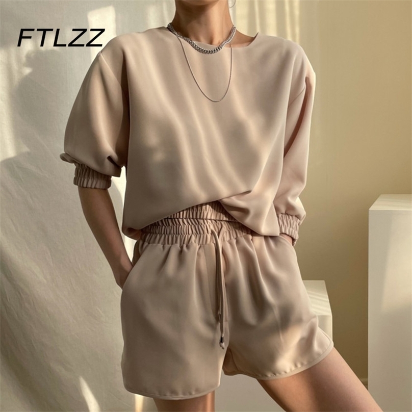 Women Tracksuits Summer Vintage Puff Sleeve Shirts Tops and Shorts Outfits Ladies Loose Streetwear Two Piece Sets Sportsuits 210525, Black
Women Tracksuits Summer Vintage Puff Sleeve Shirts Tops and Shorts Outfits Ladies Loose Streetwear Two Piece Sets Sportsuits 210525, Black