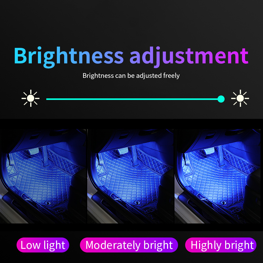 14 in 1 RGB LED Ambient Light With 8M Fiber Strip Lights By APP Music Control Decorative Atmosphere Lamps Wireless Bluetooth 12V
