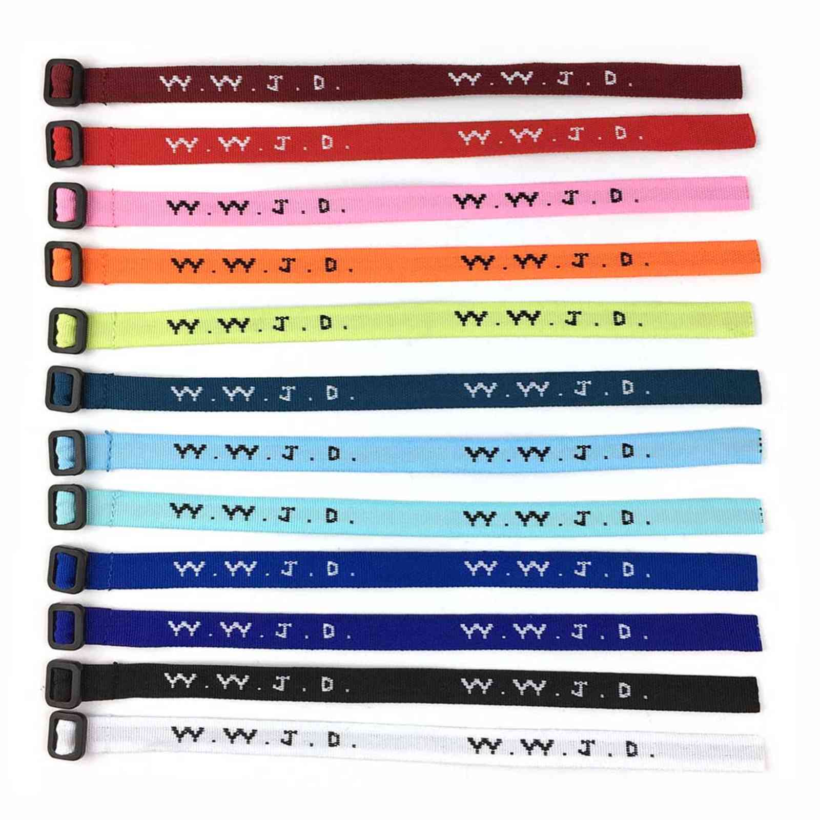 Polyter Jacquard Bracelet That Says WWJD Adjustable Mh Custom WWJD Bracelets Woven2536510