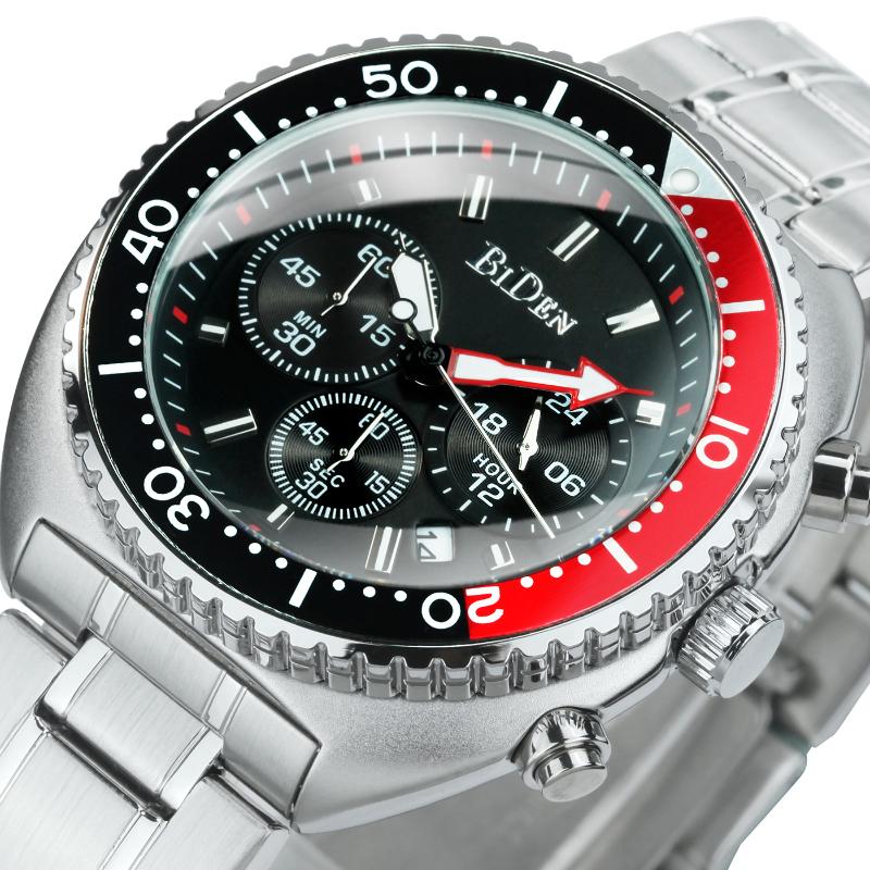 Wristwatches BIDEN Multifunction Sport Watches Mens 2021 Luxury Watch For Men Quartz Stainless Steel Strap Montre Homme, Silver red black
Wristwatches BIDEN Multifunction Sport Watches Mens 2021 Luxury Watch For Men Quartz Stainless Steel Strap Montre Homme, Silver red black