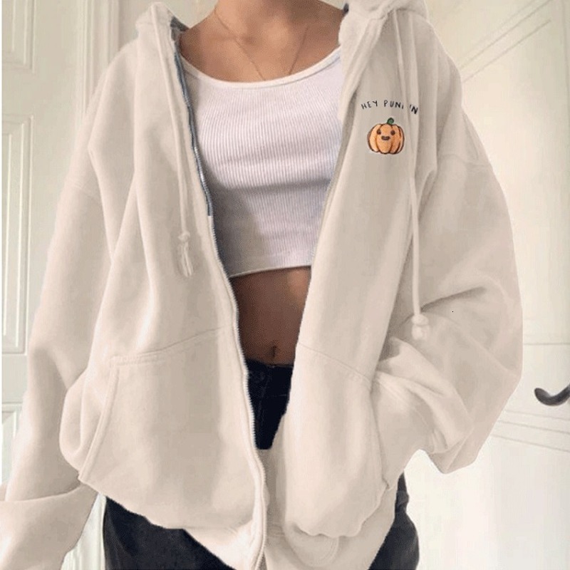 2021 White Pumpkin Head Solid Emblem Zip Up Hoodies Impression Oversized Female Sweatshirt Winter Casual Coat New Plus Size Izd6
2021 White Pumpkin Head Solid Emblem Zip Up Hoodies Impression Oversized Female Sweatshirt Winter Casual Coat New Plus Size Izd6