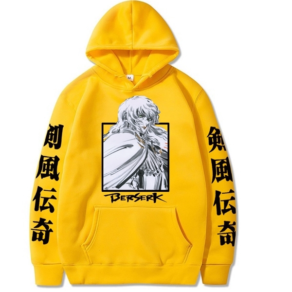 Japan Anime Berserk Griffith Manga Hoodies Sweatshirt Pullover Tops Long Sleeve Hip Hop Fashion Man Cartoon Hoodies sweatshirt Y0809