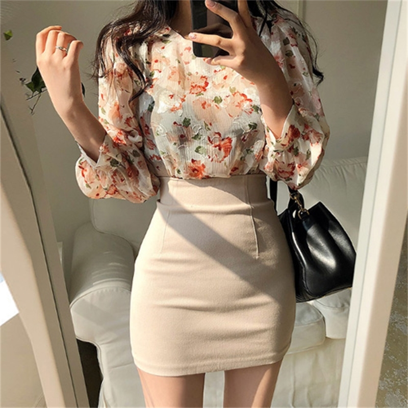 SL Women skirt Solid 3 Color Pencil Skirt Female Autumn Winter High Waist Bodycon Vintage Split Thick Stretchy Skirts 210306