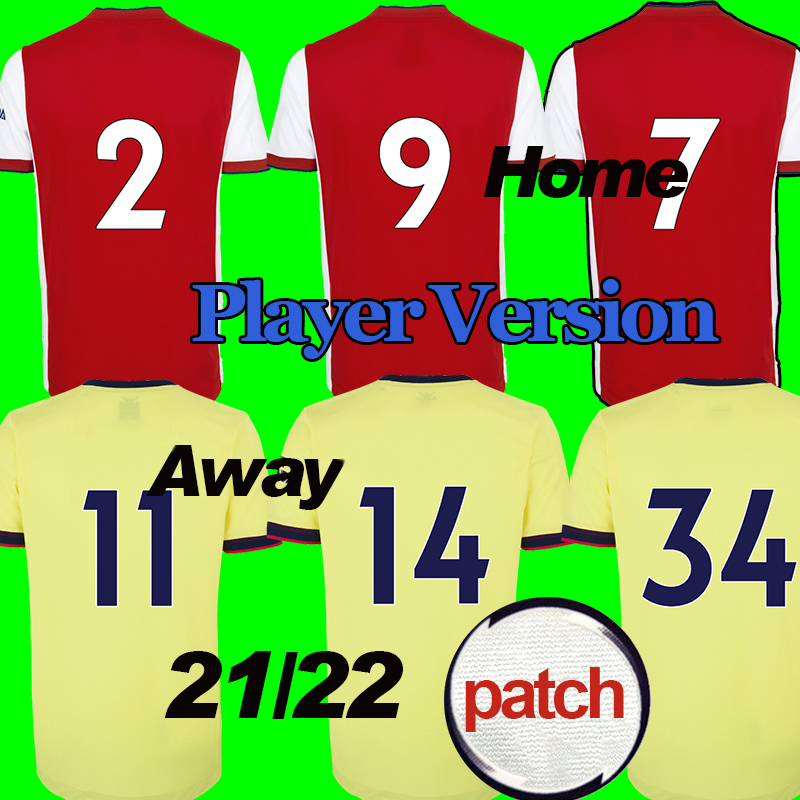 Player Version Home Red Soccer Jersey 21/22 Gunners Away Yellow Soccer Shirt 2021/2022 Football Uniforms, Black;yellow
Player Version Home Red Soccer Jersey 21/22 Gunners Away Yellow Soccer Shirt 2021/2022 Football Uniforms, Black;yellow