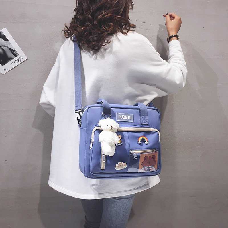 Korean Waterproof Nylon Small Backpack Women Fashion Mini Travel Backpacks Schoolbag for Tennager Girls Kawaii Shoulder Bags 210911