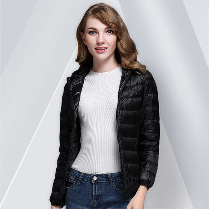WYWAN women jacket fall/winter hooded ultra-light fashion lightweight down jacket women Korean version jacket warm lightwe 210819