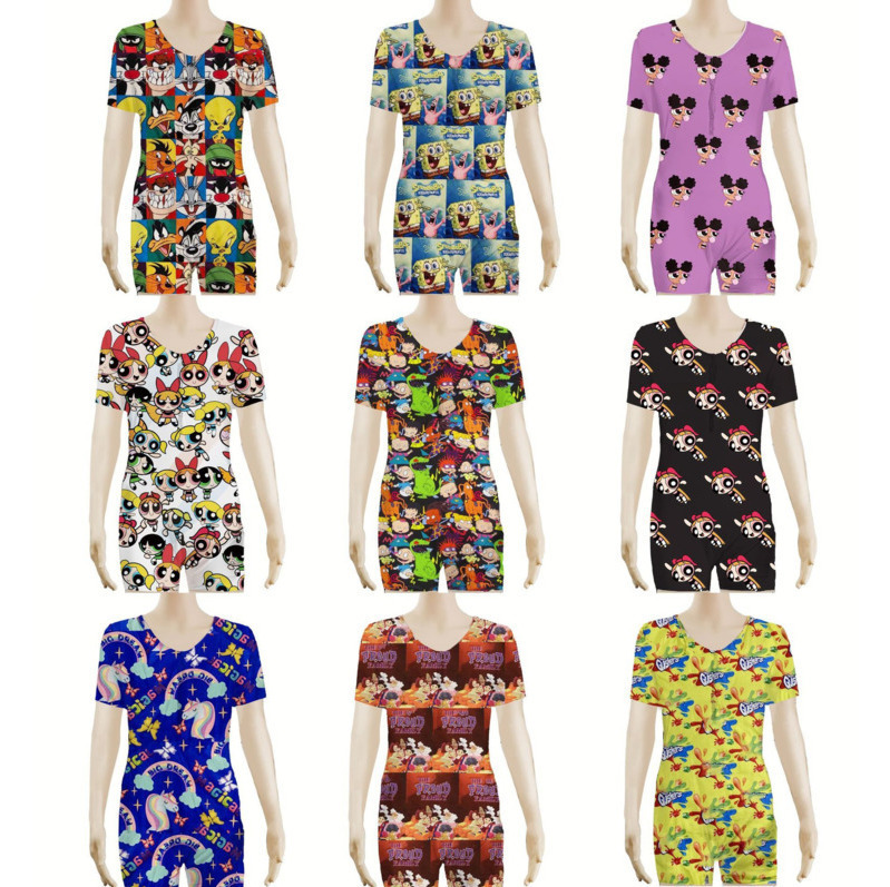 Women Jumpsuit Sexy Slim Anime Printed Short Sleeve Pajamas Deep V Nightclub Tights Laides New Fashion Onesies Rompers 2021, Mix colours or leave a message
Women Jumpsuit Sexy Slim Anime Printed Short Sleeve Pajamas Deep V Nightclub Tights Laides New Fashion Onesies Rompers 2021, Mix colours or leave a message