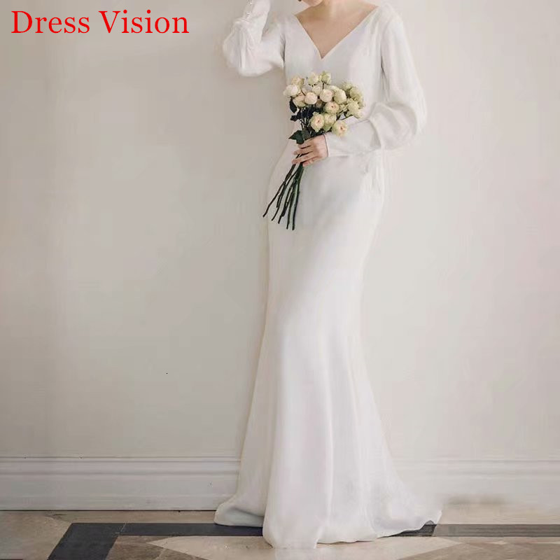 2021 Vestido Noiva Wedding Sexy V-neck Long Sleeves Robe De Soiree Bride to Be Stlw, Same as image
2021 Vestido Noiva Wedding Sexy V-neck Long Sleeves Robe De Soiree Bride to Be Stlw, Same as image
