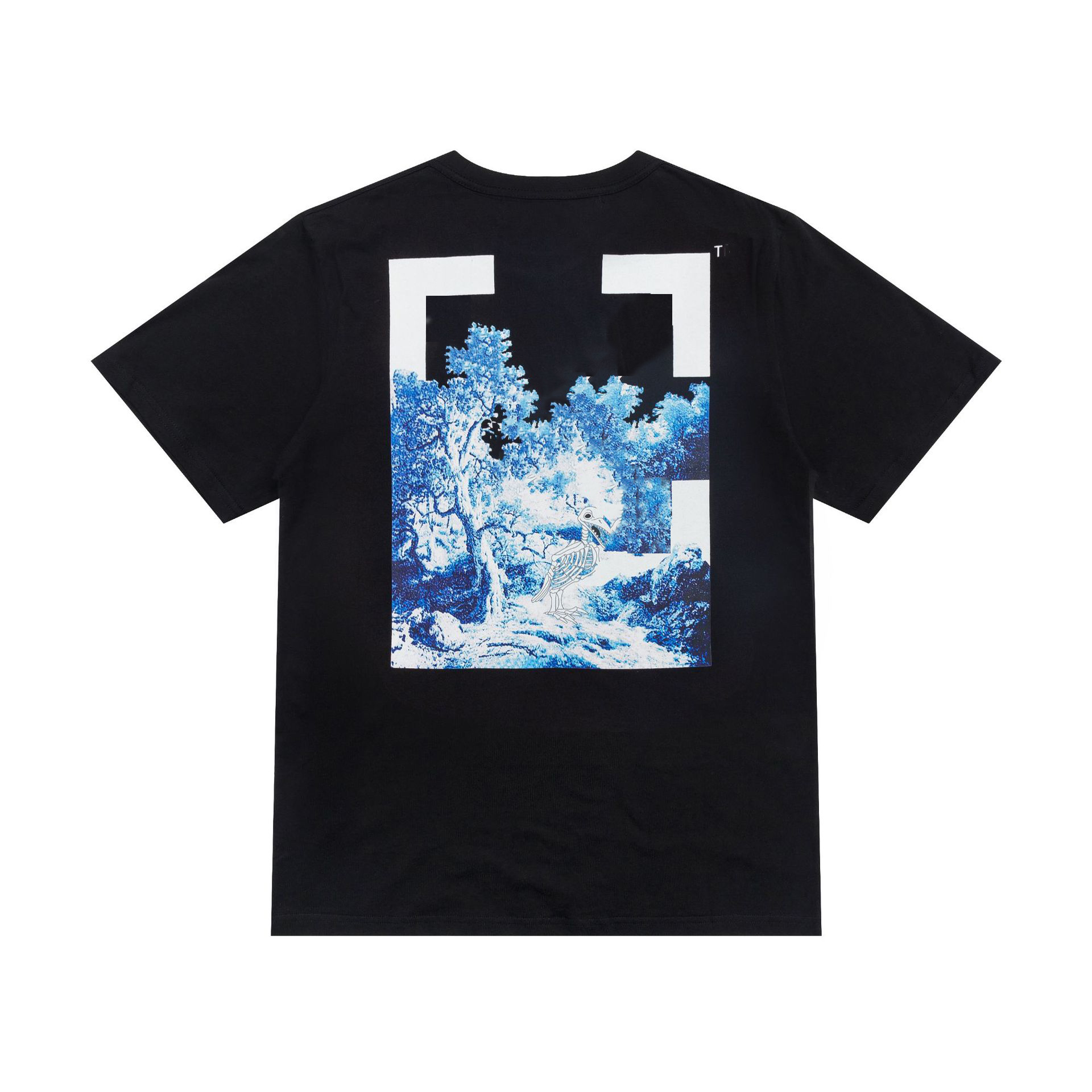 Fashion High Quality Cotton Short Sleeves Couples of Black White T Shirt Mens Top Tee T-shirt Casual Women Tee Shirt X Printing Summer Tops
