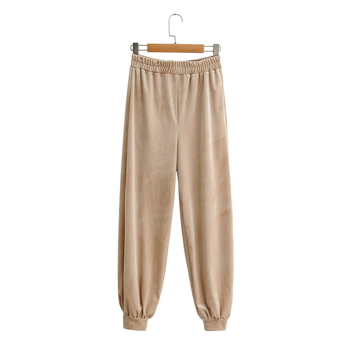 Spring Autumn Women Casual Velvet Pants Loose Elastic Waist Foot Closed Harun Female 210607, Khaki
Spring Autumn Women Casual Velvet Pants Loose Elastic Waist Foot Closed Harun Female 210607, Khaki