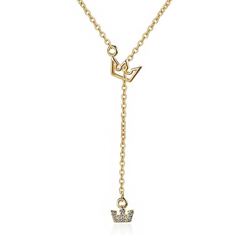 Pendant Necklaces Exquisite Zirconia Crown Shaped Gold & Silver Color Chain Link Choker Necklace Fashion Jewelry Gift For Women
Pendant Necklaces Exquisite Zirconia Crown Shaped Gold & Silver Color Chain Link Choker Necklace Fashion Jewelry Gift For Women