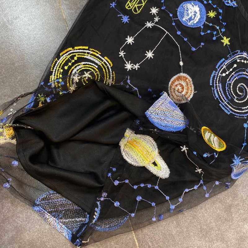 DEAT Women Vintage Dress Stand Neck Short Sleeve Arrivals Lady Temperament Fashion Spring Summer 11D1089 210709