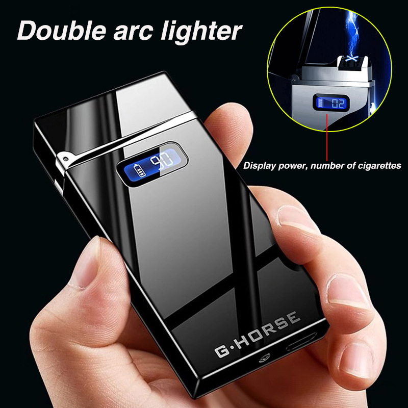 USB Eectronic Charging ighter Dua Arc Pasma Cigarette ighter ED Power Windproof Eectric Puse Torch ighters Gadgets Men
USB Eectronic Charging ighter Dua Arc Pasma Cigarette ighter ED Power Windproof Eectric Puse Torch ighters Gadgets Men