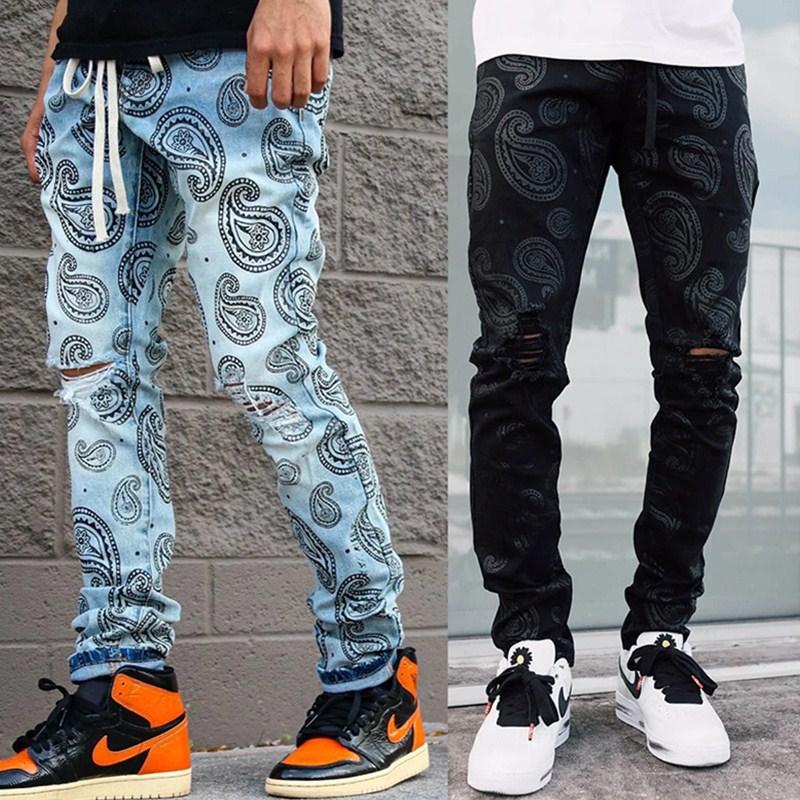 Men's Jeans 2021 Ripped Style Streetwear Fashion Jacquard Printing Denim Trousers Casual Pencil Loose Hip Hop Pants, Black
Men's Jeans 2021 Ripped Style Streetwear Fashion Jacquard Printing Denim Trousers Casual Pencil Loose Hip Hop Pants, Black