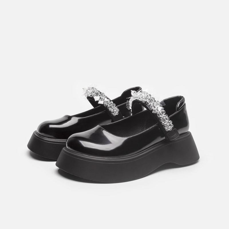 Dress Shoes 2021 Arrival Black Mary Jane Female Crystal Flowers Restoring England Style Thick Sponge Bottom Elevator, Black matt
Dress Shoes 2021 Arrival Black Mary Jane Female Crystal Flowers Restoring England Style Thick Sponge Bottom Elevator, Black matt
