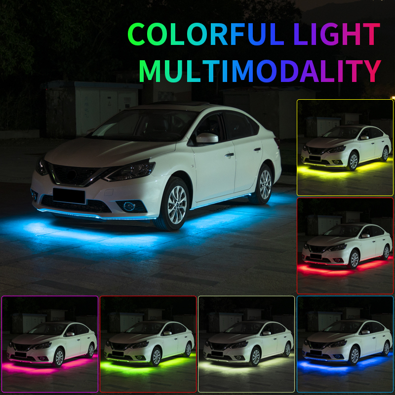 Car Underglow Neon Light Strip LED Remote / APP RGB Waterproof Lights Backlight Auto Decorative Ambient Atmosphere Lamp