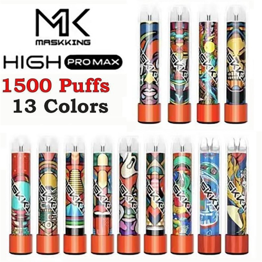 Maskking MK High Pro Disposable E Cigarettes 1500 Puffs 4.5ml Prefilled Vape Pen Stick 13 Options 850mAh Vapor Pod System
Maskking MK High Pro Disposable E Cigarettes 1500 Puffs 4.5ml Prefilled Vape Pen Stick 13 Options 850mAh Vapor Pod System