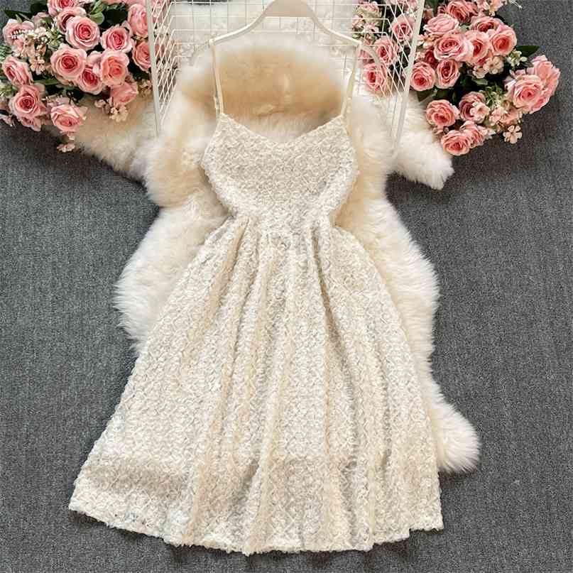 Summer Chic Fairy Spaghetti Strap Mini Dress Women Fashion Sleeveless Backless Floral Lace A-line Party Vestidos 210603, Black
Summer Chic Fairy Spaghetti Strap Mini Dress Women Fashion Sleeveless Backless Floral Lace A-line Party Vestidos 210603, Black
