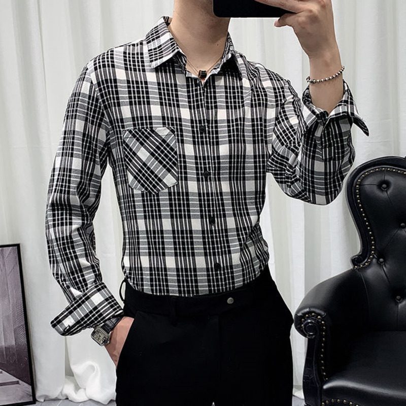 New Plaid Korean Slim British Casual Fashion Trendy Mens Camiseta Masculina High Quality Shirt Men 2021 Spring Fbhh, Black
New Plaid Korean Slim British Casual Fashion Trendy Mens Camiseta Masculina High Quality Shirt Men 2021 Spring Fbhh, Black