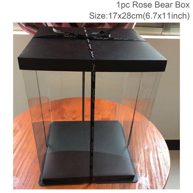 Decorative Flowers & Wreaths 25cm Teddy Bear Rose Artificial For Women Valentines Wedding Birthday Gift Packaging Box Home Decor Dropship