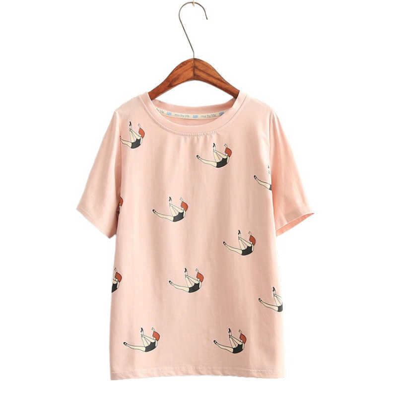 MERRY PRETY Women Cartoon Print Cotton Shirts Harajuku Basic ops ees Short Sleeve O-Neck Blue Shirt For Femme Casual ops 210526, Pink
MERRY PRETY Women Cartoon Print Cotton Shirts Harajuku Basic ops ees Short Sleeve O-Neck Blue Shirt For Femme Casual ops 210526, Pink