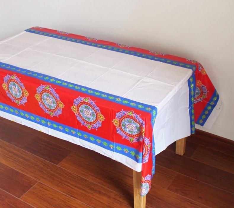 Muslim Antependium Pe Plastic Table Cloth Eid Al Fitr Mezi Festival Ramadan Arrangement Decorate Classica Wholesale
