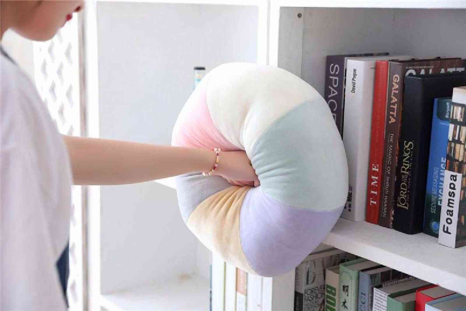 Nordic lovely cartoon girl heart rainbow pillow sofa cushion crib children's room decoration sofa cushion decoration 211110