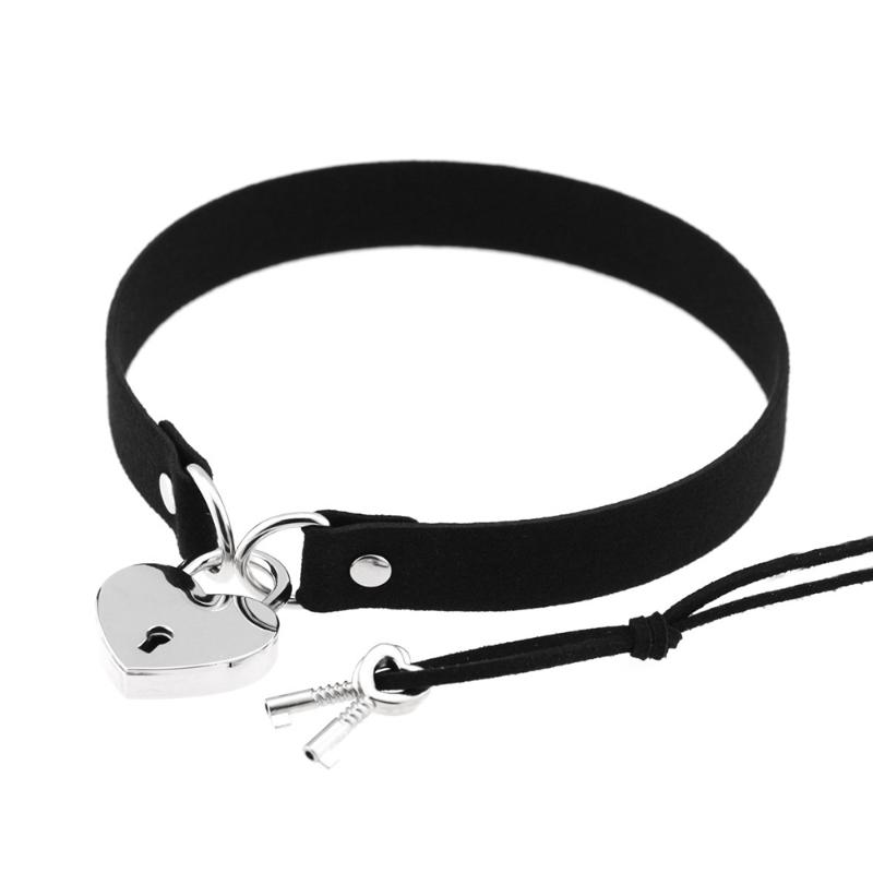 Love Lock Heart Choker Collar Women/Girls PU Leather Necklace Neck Goth Jewelry Grunge Cosplay Couple Gift Halloween Accessories
Love Lock Heart Choker Collar Women/Girls PU Leather Necklace Neck Goth Jewelry Grunge Cosplay Couple Gift Halloween Accessories