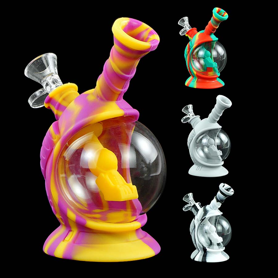 YHSWE Space capsule hookah silicone smoking water pipes dab rig tobacco and bubbler with bowls 6.4 inch
YHSWE Space capsule hookah silicone smoking water pipes dab rig tobacco and bubbler with bowls 6.4 inch