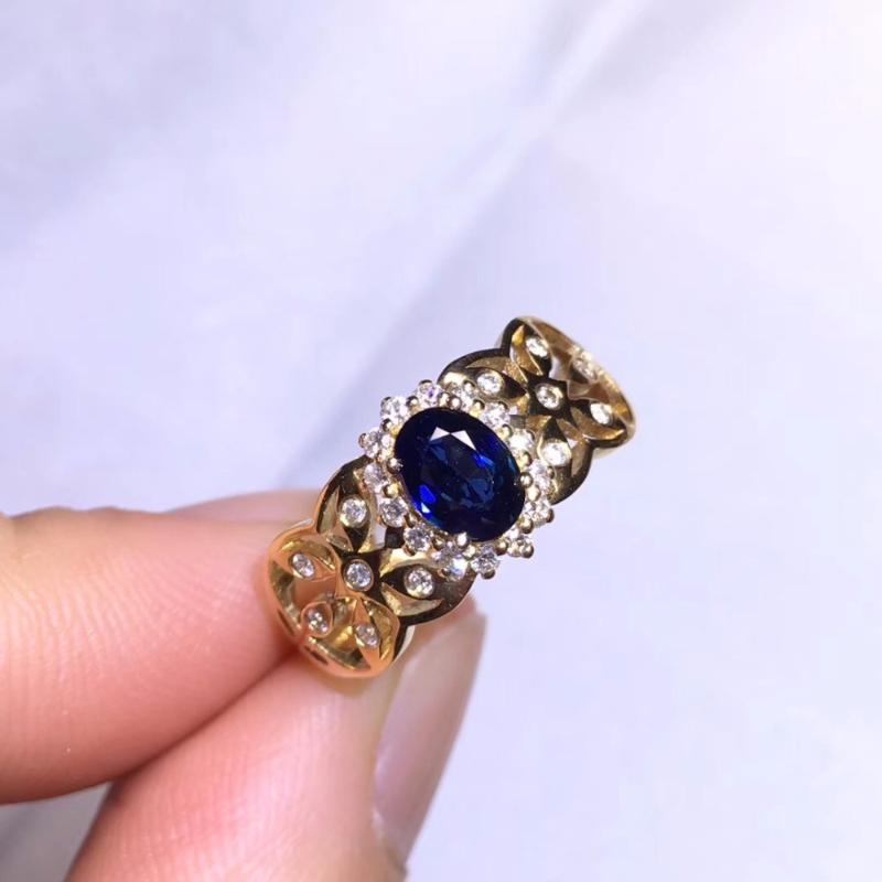 Cluster Rings Fine Jewelry AGL Real 18K Gold 100% Natural 0.69ct Blue Sapphire Gemstone Diamonds Stone Female Ring For Women, Golden;silver
Cluster Rings Fine Jewelry AGL Real 18K Gold 100% Natural 0.69ct Blue Sapphire Gemstone Diamonds Stone Female Ring For Women, Golden;silver