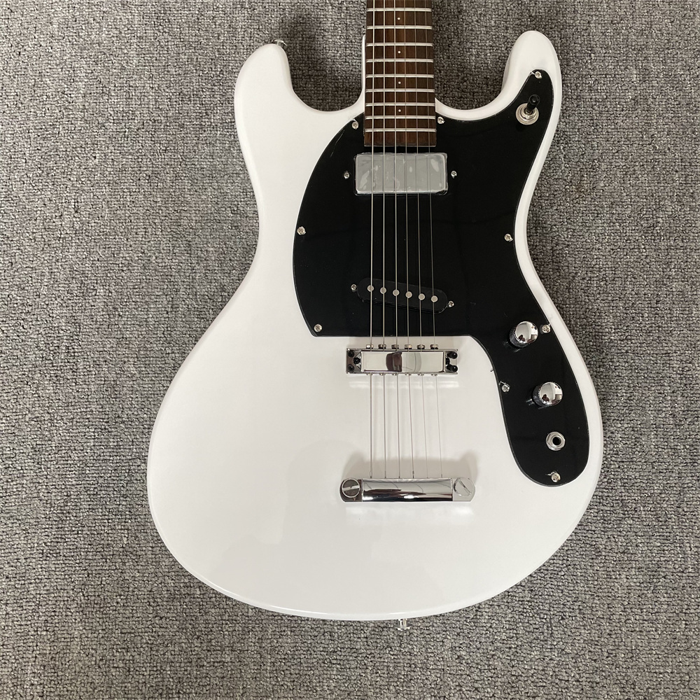 Ventures Johnny Ramone Mosrite Mark II White Electric Guitar Tune-A-Matic & Stop Tailpiece, Mini Humbucker Neck Pickup
Ventures Johnny Ramone Mosrite Mark II White Electric Guitar Tune-A-Matic & Stop Tailpiece, Mini Humbucker Neck Pickup