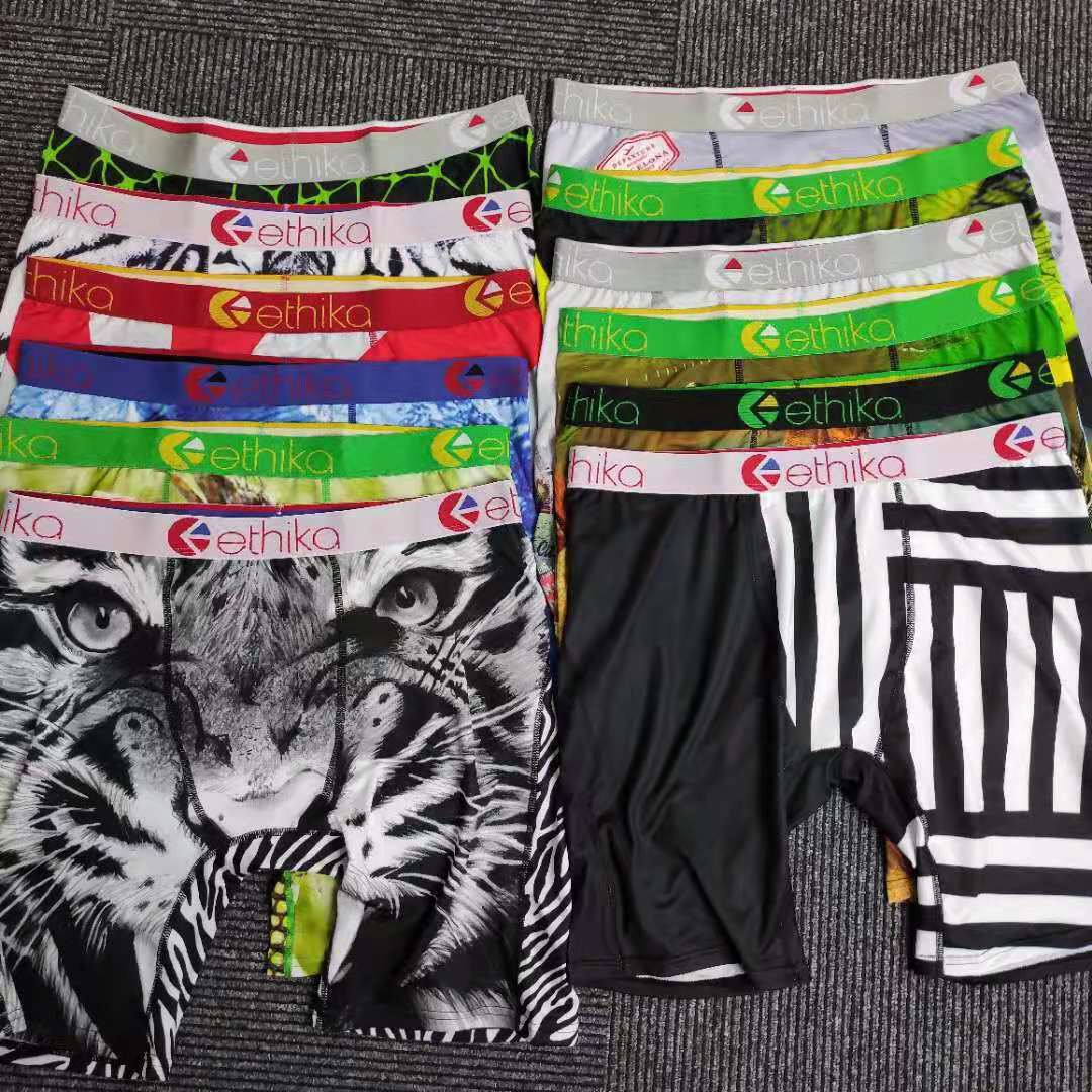 

2021 New sexy men' Ethika men' boxers men' boxers Cueca ROPA interior Hombre retro gay boxer Designer 201