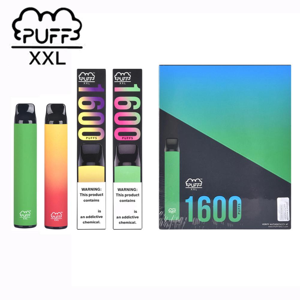 Puff XXL Disposable Vape Pen e cigarette starter kit 1600+ Puffs 30 colors Vaporizers Device Cartridges 6.5ml Pre-Filled 1000mAh Battery Original wholesale
Puff XXL Disposable Vape Pen e cigarette starter kit 1600+ Puffs 30 colors Vaporizers Device Cartridges 6.5ml Pre-Filled 1000mAh Battery Original wholesale