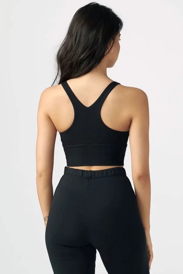 Women Crop Tank Top With Racer Back 210308