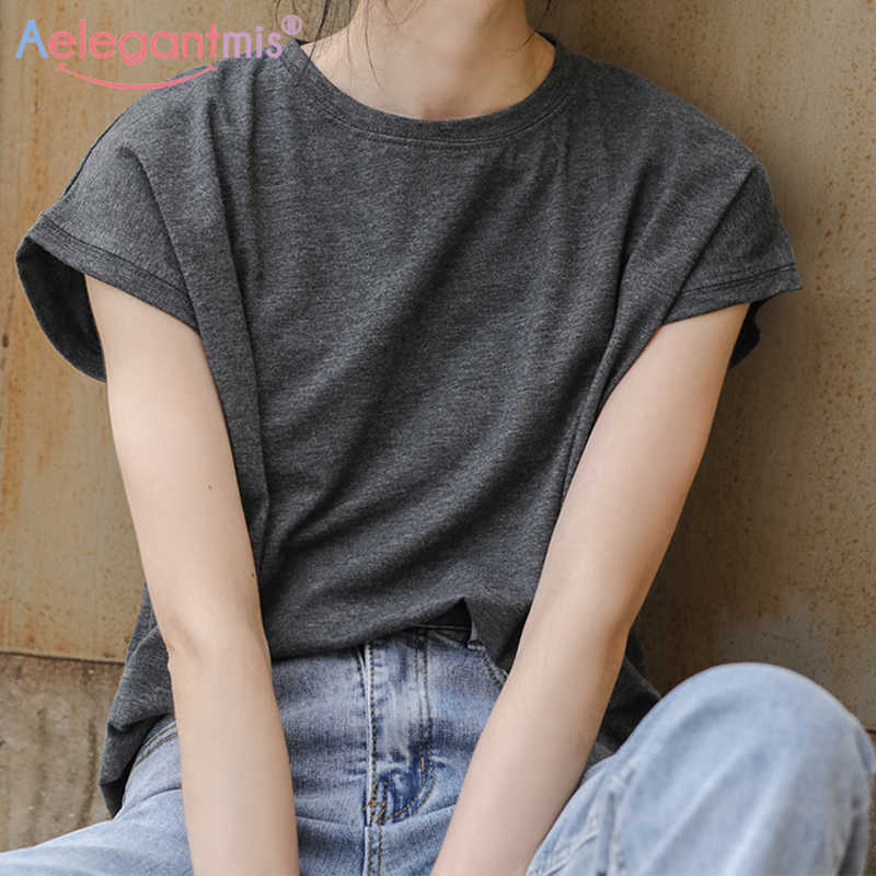 Aelegantmis Loose Short T Shirts Women Oversize Basic Casual Female Solid Korean Sleeve ops Summer 3 Colors 210607, Black
Aelegantmis Loose Short T Shirts Women Oversize Basic Casual Female Solid Korean Sleeve ops Summer 3 Colors 210607, Black