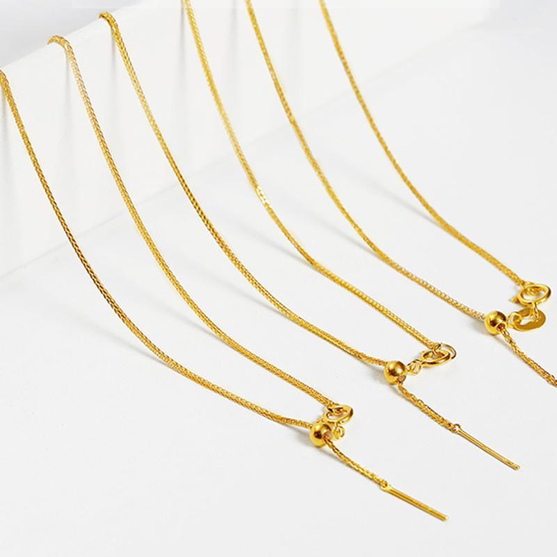 100% Real 18K Gold Necklace Fine Jewelry Pure Solid AU750 Adjustable Clavicle Chain For Women Anniversary Gifts X546 Chains
100% Real 18K Gold Necklace Fine Jewelry Pure Solid AU750 Adjustable Clavicle Chain For Women Anniversary Gifts X546 Chains