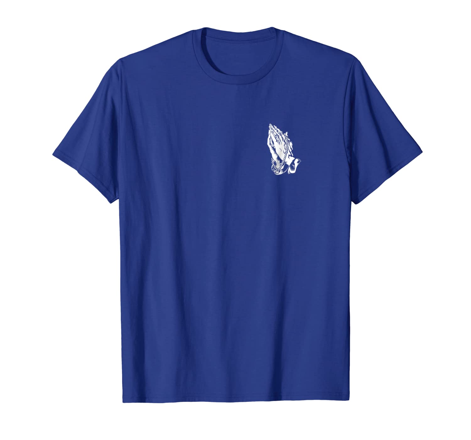 praying hands blessed t-shirt, White;black
