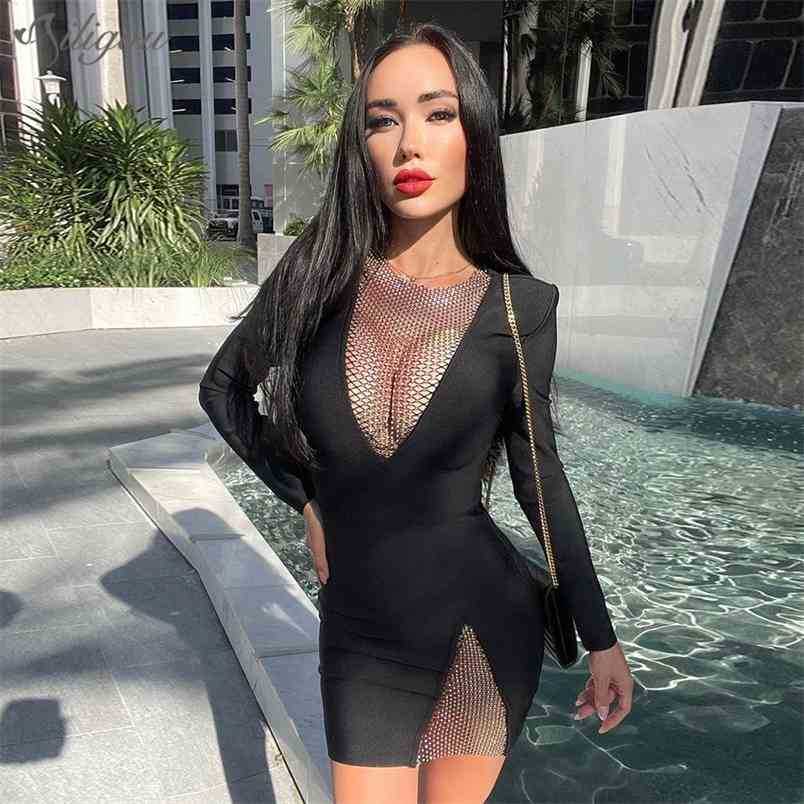 Ladies Dress Sparkling Crystal Cutout Fishnet Design Long Sleeve Celebrity Club Bandage Black Sexy Mini 210525, Blue
Ladies Dress Sparkling Crystal Cutout Fishnet Design Long Sleeve Celebrity Club Bandage Black Sexy Mini 210525, Blue