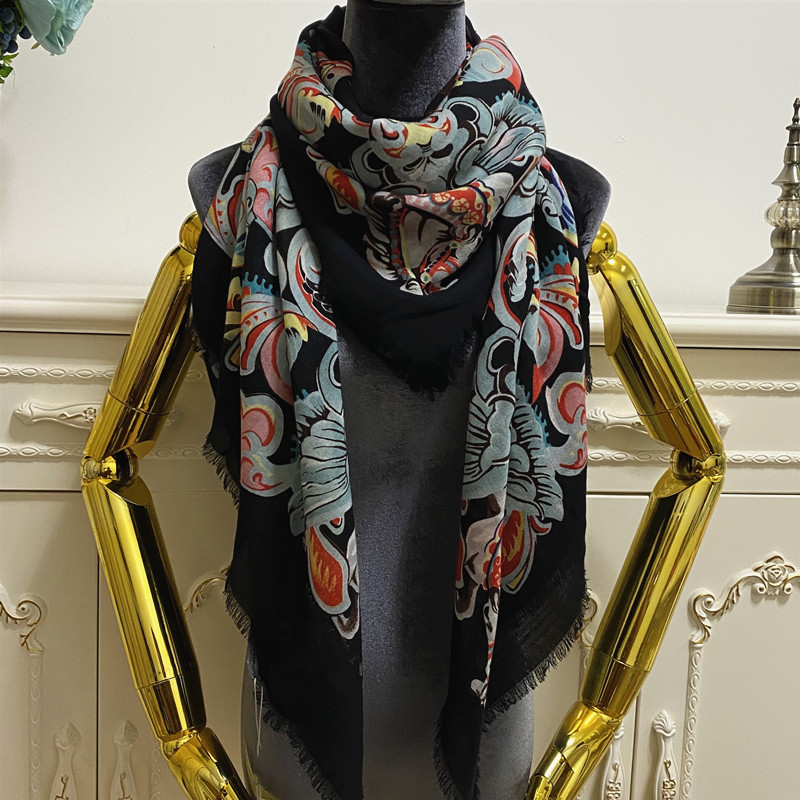 Women's square scarf scarves good quality 100% cashmere material black thin and soft pint letter pattern size 130 cm- 130cm
Women's square scarf scarves good quality 100% cashmere material black thin and soft pint letter pattern size 130 cm- 130cm