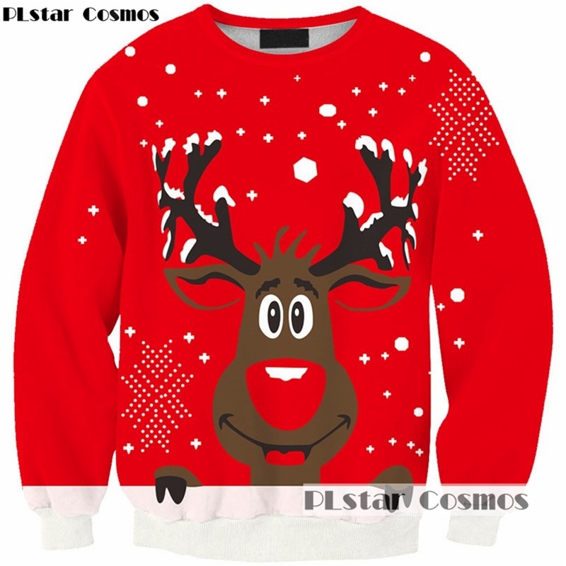 PLstar Cosmos Women/Men Sweatshirts Christmas hat Hip Hop 3d Print Harajuku Jumper Pullovers Couple Clothing Hoodies S-5XL 211116