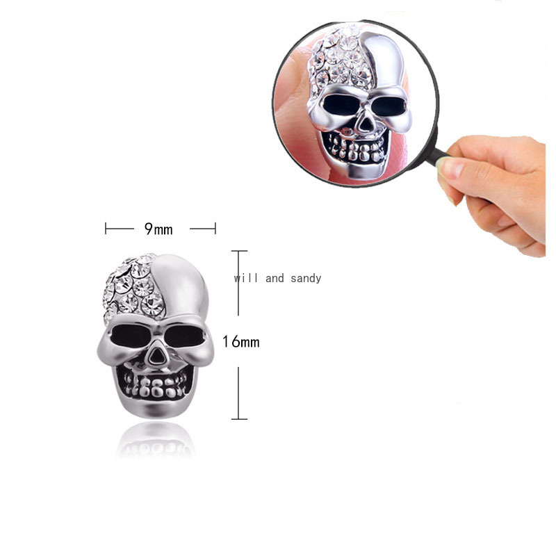 Celtic Skull Earrings Stud Men Women Vintage Punk Zircon Diamond Studs Ear rings Fashion piercing jewelry will and sandy