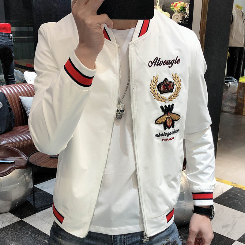men's jackets quality embroidered for style fashion spring autumn bee brand baseball streetwear designer xk2r, Black;brown
men's jackets quality embroidered for style fashion spring autumn bee brand baseball streetwear designer xk2r, Black;brown