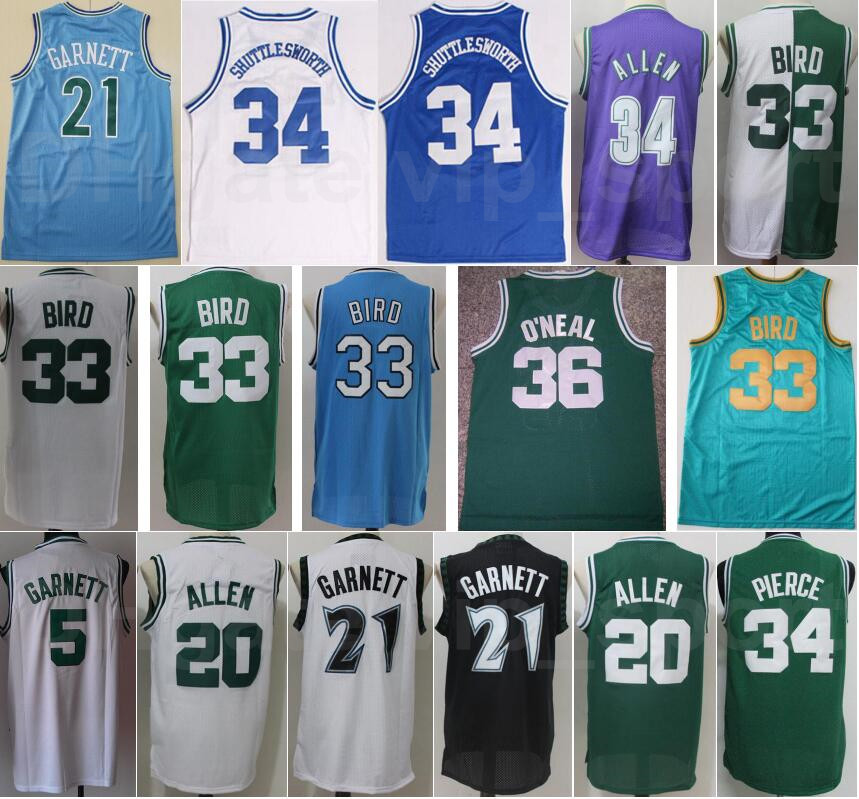 Vintage Basketball Kevin Garnett Jerseys 5 21 Larry Bird 33 Ray Allen 20 Jesus Shuttlesworth 34 Stitched Color Green White Black Blue, 5 green
Vintage Basketball Kevin Garnett Jerseys 5 21 Larry Bird 33 Ray Allen 20 Jesus Shuttlesworth 34 Stitched Color Green White Black Blue, 5 green