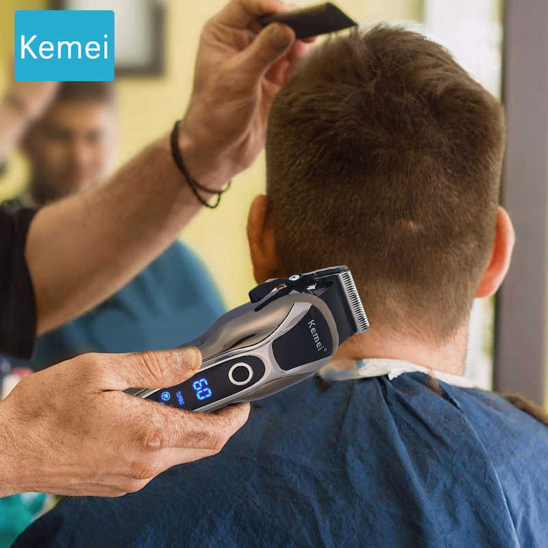Professional Barber Hair Clipper Rechargeable Electric T-Outliner Finish Cutting Machine Beard Trimmer Shaver Cordless Corded X0625