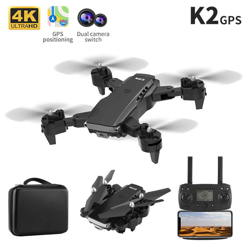 K2 Upgrade GPS Drone 4k Profession HD Wide Angle Camera WiFi Fpv Drone Dual Camera Height Keep Drones Camera Helicopter Toys, Black
K2 Upgrade GPS Drone 4k Profession HD Wide Angle Camera WiFi Fpv Drone Dual Camera Height Keep Drones Camera Helicopter Toys, Black