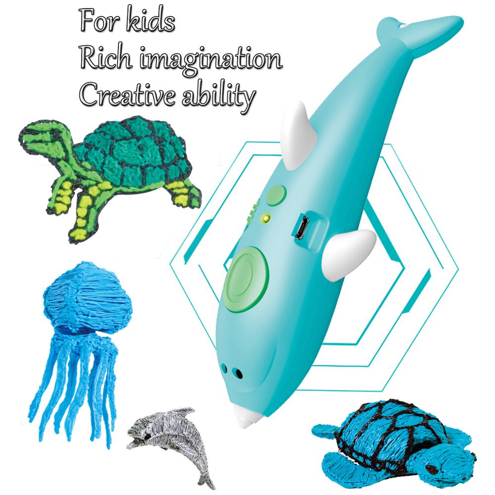3D Printing Pen DIY Drawing Dolphin Printer With Filament For Kids Education Hobbies drawing Toy Birthday Gift 3D Pens
3D Printing Pen DIY Drawing Dolphin Printer With Filament For Kids Education Hobbies drawing Toy Birthday Gift 3D Pens