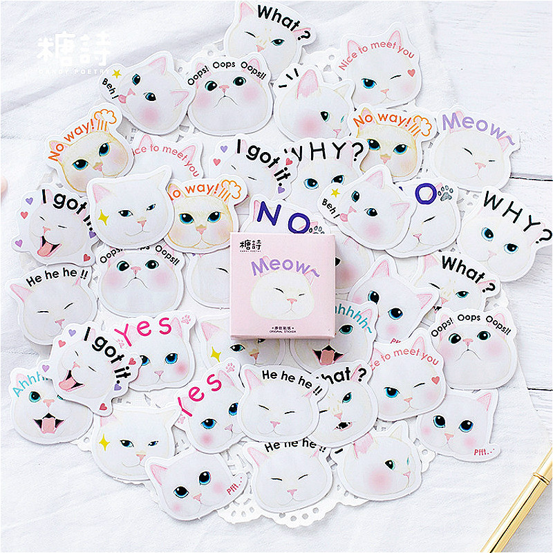 5Pieces/Lot 1pcs Kawaii White Cat Stationery Sticker Handmade Label Delicate Shine Adhesive Scrapbooking Planner Diary Stickers
5Pieces/Lot 1pcs Kawaii White Cat Stationery Sticker Handmade Label Delicate Shine Adhesive Scrapbooking Planner Diary Stickers