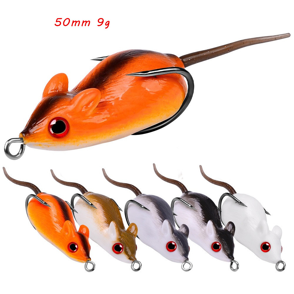 5 Color Mixed 50mm 9g Soft Mouse Bait Double Hook Fishing Hooks Pesca Tackle Accessories WA_697
5 Color Mixed 50mm 9g Soft Mouse Bait Double Hook Fishing Hooks Pesca Tackle Accessories WA_697