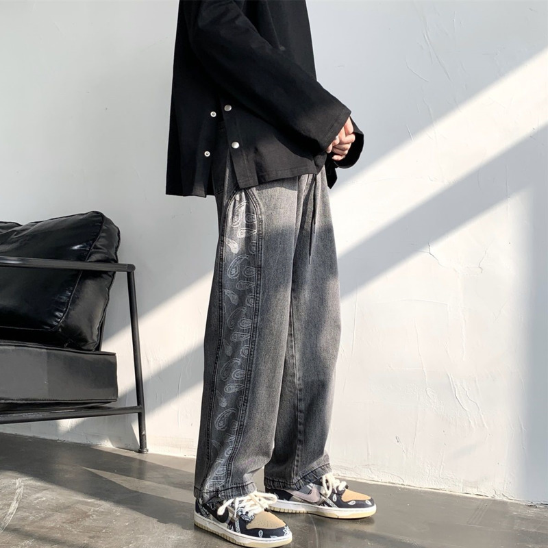 2021 Winter New Men's Casual Straight Wide-leg Jeans Men Retro Trousers Printing Denim Pants Mens M-2xl H9qj, Black
2021 Winter New Men's Casual Straight Wide-leg Jeans Men Retro Trousers Printing Denim Pants Mens M-2xl H9qj, Black